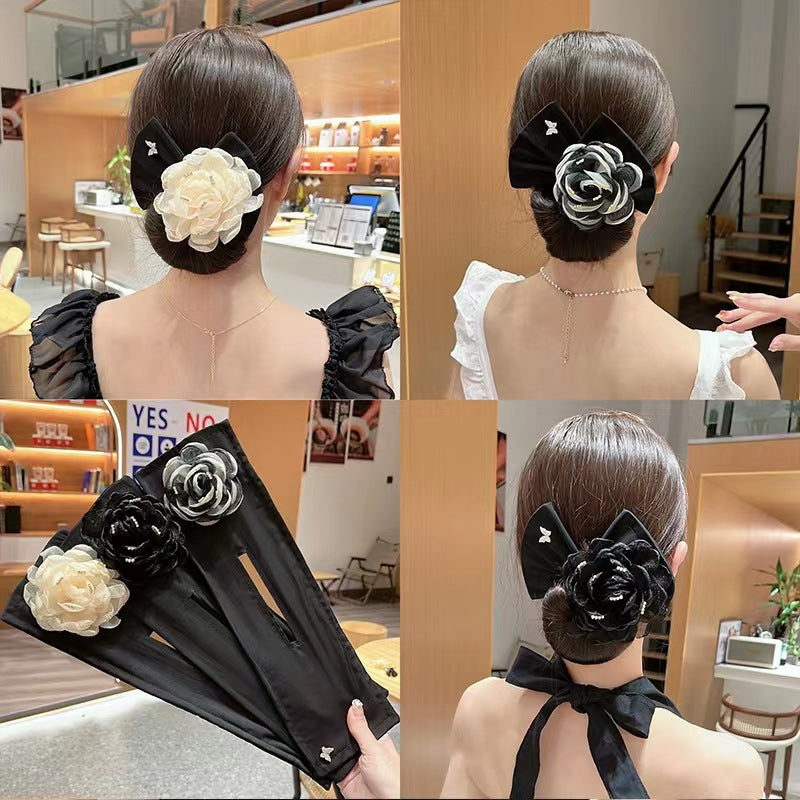 Flower Hairpin Bow Headband