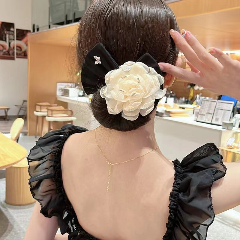 Flower Hairpin Bow Headband
