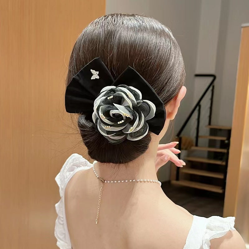 Flower Hairpin Bow Headband