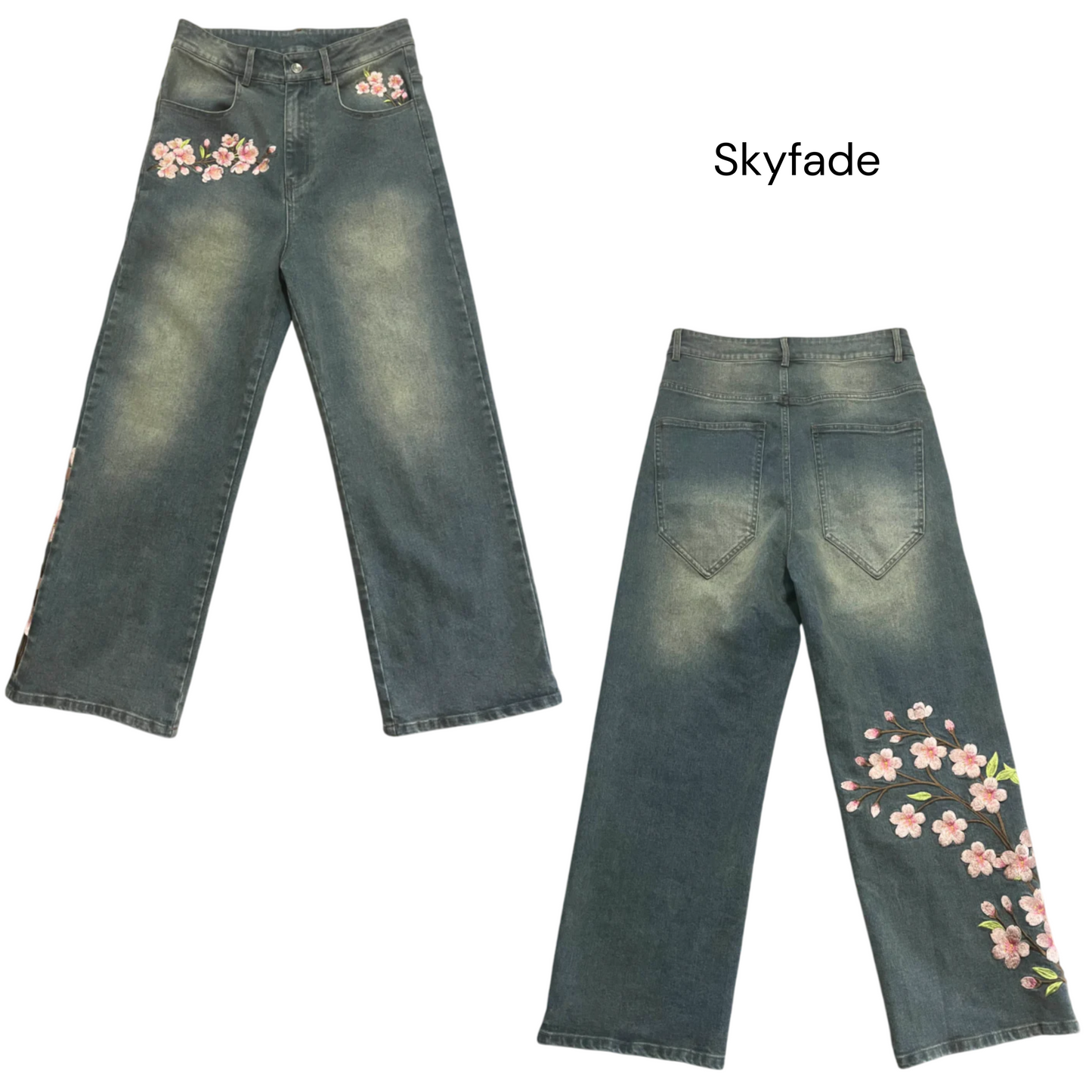 Unisex Sakura Zip Up & Jeans