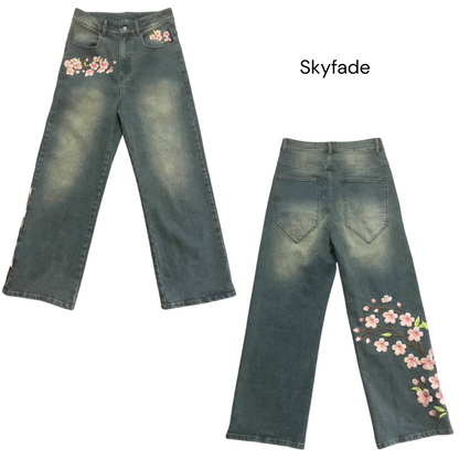 Unisex Sakura Zip Up & Jeans