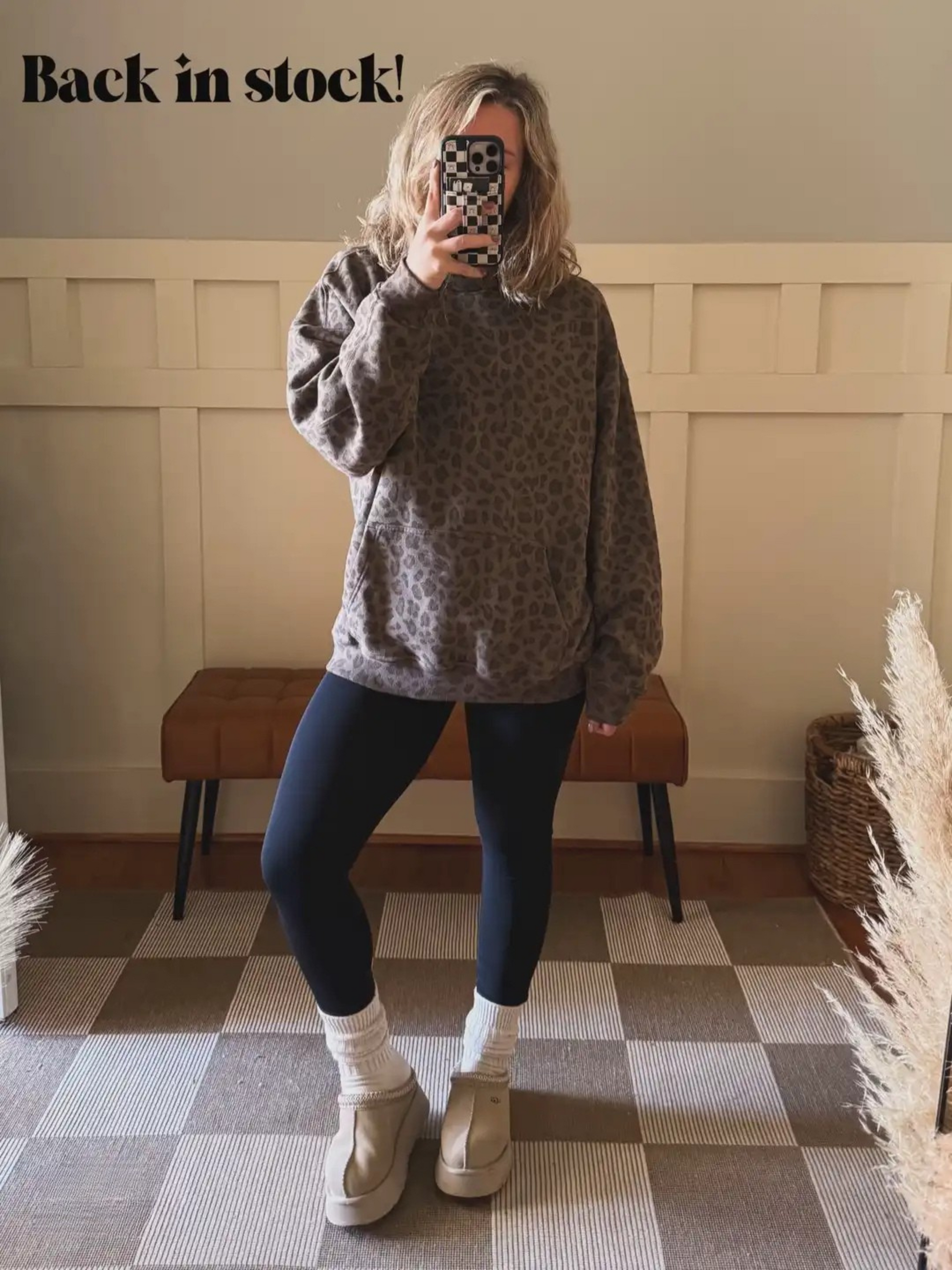 Stylish Cheetah Print Hoodie